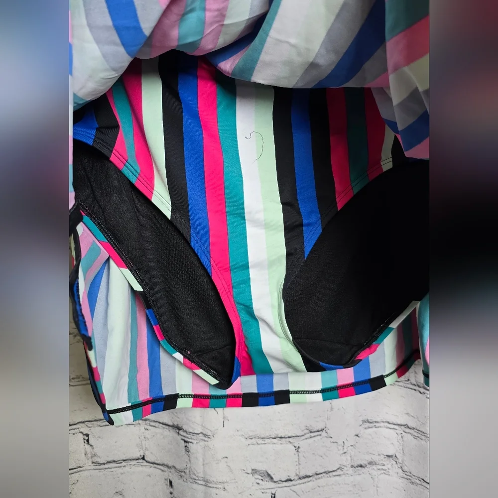 Cacique Striped Swim Skirt Size 18 NWT‎